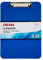 SIGMA Porte-bloc DIN A4, polystyrène, clip à ressort avec bords caoutchoutés, adapté pour montage mural, bleu