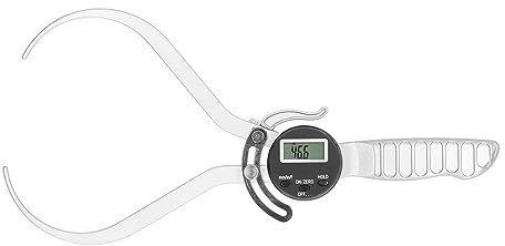 Digitaler Dickenmesser, 0 bis 200mm Messbereich Metrisch zu Englisch Umrechnung Digitaler Außentaster LCD Display Einfach zu bedienen Tragbarer Digitaler Außentaster