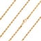 Ardú Mens Gold Rope Chain - 20 inch, 3mm Stainless Steel Gold Plated | Waterproof & Tarnish Resistant | Heavy Jewellery for Men