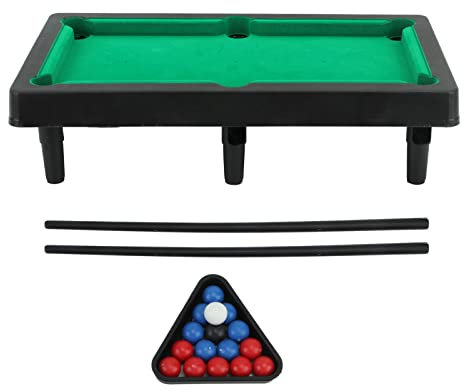 Mini-Billardtisch, Mini-Billardtisch-Tischplatte, Interaktives Simulations-Miniatur-Billard-Pool-Spielset für Desktop-Dekoration, Ornament, Home-Office-Schreibtisch-Stressabbau-Spiele, Einfache Aufbew