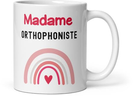 Mug madame orthophoniste arc-en-ciel tasse orthophoniste femme