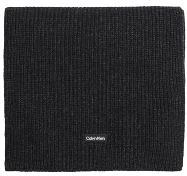 Calvin Klein Schal Daddy Wool Knit Scarf Dark Gray dunkelgrau