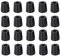 Leliafleury 20 Pcs Rubber Feet Pads Black Rubber Furniture Feet Non Slip Tapered Bumper Pads for Cabinet Tables Chairs Couches Chopping Boards (19 x 16 x 15mm)