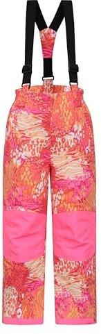 Mountain Warehouse Honey Kids Snow Pants - Snowproof Childrens Trousers, Water Resistant Rain Pants with Zipped Pockets - for Sports, Skiing Holidays, Snowboarding Bright Orange Kids Size 2-3 Years
