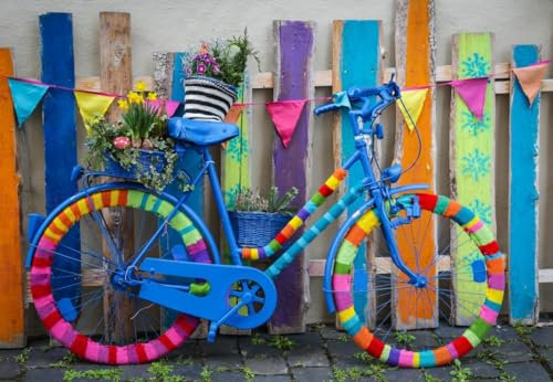 Bluebird Puzzle - Mein schönes, buntes Fahrrad, 1000 Teile Puzzle - Stilisiertes, dekoratives und mehrfarbiges Fahrrad - Puzzle für Erwachsene