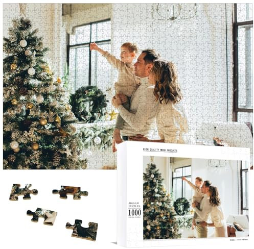 Personalised Jigsaw Puzzle,Wooden Custom Puzzle from Photo Custom Picture 300,500,1000 Pieces for Adult Kids Teens Family, Wedding, Graduation, Gift (1000 Pieces)