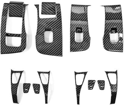 Auto Interior Sticker 14pcs for Tesla for Model 3 Y 2023 2022 2021 Accessories Door Open Handle Cover Car Protection Sticker Window Lifter Switch Buttons Dashboard Cover