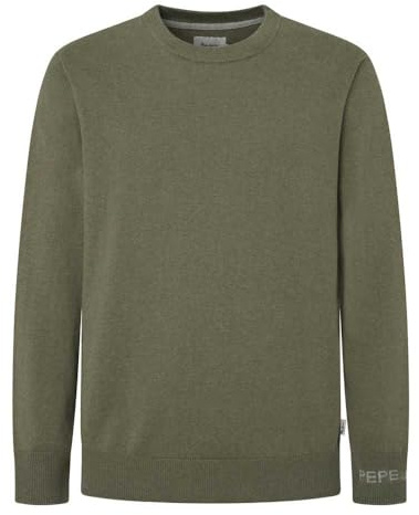 Pepe Jeans Herren New Andre Crew Neck Strickwaren, Grün (Safari Green), Small