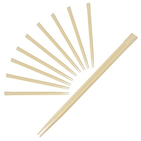 Fackelmann Palillos Chinos de Bambú, Madera Sostenible con Certificación FSC, Fácil Limpieza y Cómodos de Usar, Palillos Sushi, Palillos Cocina Oriental, 10 uds.