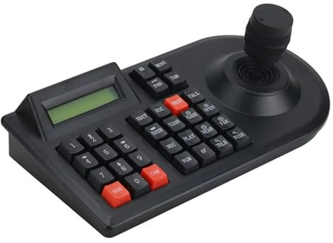 PTZ-Kamera-Tastatur, 100–240 V PTZ-Controller-Tastatur, Geringer Stromverbrauch, 3D-RS485-Eingang, Einfach zu Bedienen für Fahrzeuge (EU-Stecker 100-240 V)