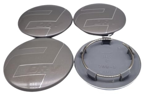 4X 2DRV Wheelworld Nabendeckel 69mm / 57mm Felgendeckel Nabenkappe Grau z08-3