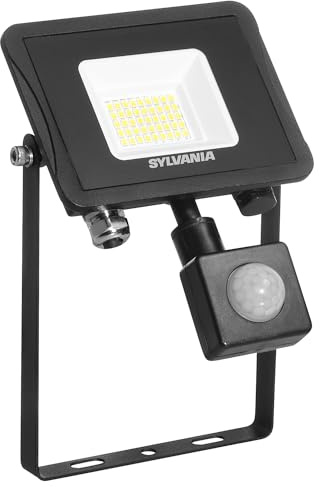 SYLVANIA LED Strahler mit Bewegungsmelder 27W | Aussenbereich | IP65 Wasserdicht | 3000 Lumen | 4000K Neutralweiß | Fluter, Gartenstrahler