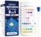 Wutest 9-Way Aquarium Test Strips - 150 Aquarium Water Test Kit Fish Tank Test Kit Quick & Accurate Testing Iron Copper Nitrate Nitrite Chlorine Total Hardness Total Alkalinity Carbonate pH