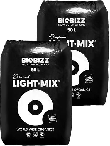 Growkingz Biobizz Lightmix Erde, Biobizz Light Mix 2 x 50L Säcke, Gesamt 100L, Grow Erde Grower Erde