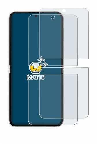 BROTECT Schutzfolie für Samsung Galaxy Z Flip 6 | 2 Stück Entspiegelnder Displayschutz Made in Germany Matte Displayschutz-Folie Anti-Reflex Anti-Fingerprint Einfache Montage