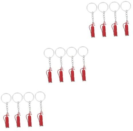 Cabilock 12 Stk Feuerwehrmann- Feuerlöscher Schlüsselanhänger Handtaschendekor Tasche Schlüsselanhänger Auto Schlüsselanhänger Feuerlöscher-anhänger Schlüsselringe Zinklegierung Rot
