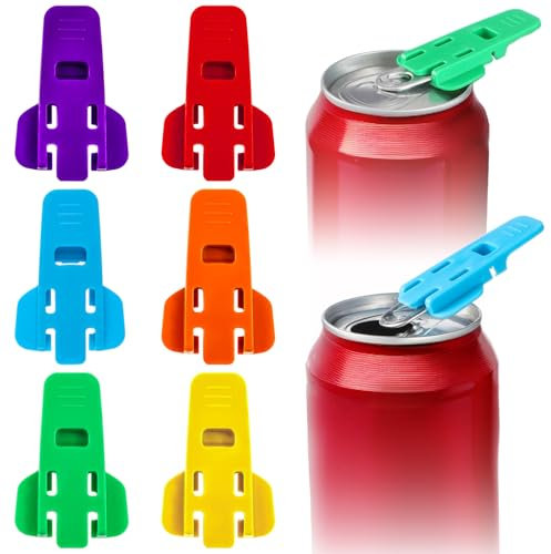 6 Stück Dosenverschluss Getränkedosen Getränkedosenöffner Getränkedosen Verschluss Kunststoff Dosenöffner Farbcodierter Getränkedosenöffner Manuell Getränkedosen Ringöffner Für Cola Soda Bier Getränke