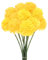M METERXITY 12er-Pack künstliche Chrysanthemenball-Blumen, 11 Zoll Faux-Hortensien-Seidensträuße Real Touch Faux-Blumen für Zuhause/Hochzeit/Weihnachten [Gelb]
