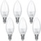 SikSog E14 LED Kerzen Lampe Warmweiss 5W,ersetzt 40W Birne 560 Lumen,E14 Glühbirne Kerzenform Warmweiß 2700K für Schlafzimmer Wohnzimmer Atmosphäre Licht, nicht Dimmbar, 6er Pack
