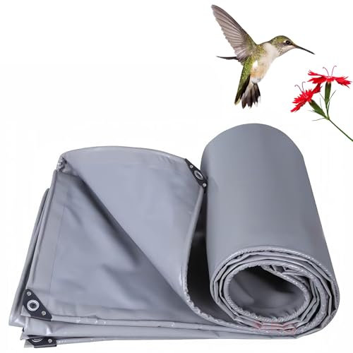 WLRHGl Toile Pergola, 5 x 7 m Housse pour Bateau Bâche pour Bois bâche imperméable avec œillets Couverture de Haute densité WLR010, Gris