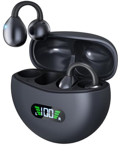 ANSTEN AI Übersetzer Kopfhörer, Leichtes Clip On Kopfhörer, Echtzeit Translation Kabellose Earbuds, Bluetooth ÜBersetzungskopfhörer 134 SprachüBersetzer Mit Echtzeit ÜBersetzung