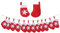 ABOOFAN Weihnachts Dekoration Wohnung 1 Set Weihnachtsbanner Dekoration Festliches Bunting Banner Für Weihnachten Weihnachtsfeier Und Festliche Anlässe Rote Filz Weihnachtsstrumpf Design
