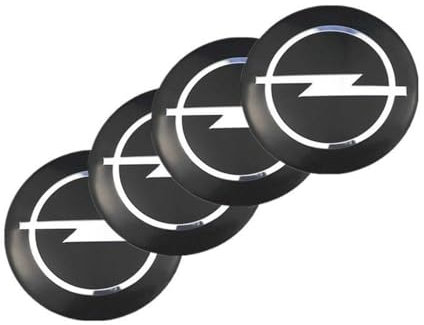 4 Stück 3D-Silikon-Aufkleber für Nabenkappen für Opel Meriva B 2010-2014, Auto Radmitte Felgenabdeckung Styling ZubehöR with Logo,65MM