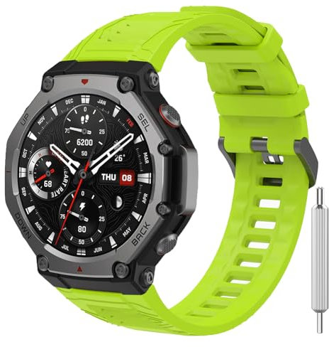 CHULN Correa Compatible con Amazfit T-Rex 3, Deportiva Impermeable y Transpirable de Suave Silicona Pulsera de Repuesto para Amazfit T-Rex 3.(No host)