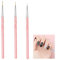3PCS Nail Art Brush,Professional Nail Art Design Brushes,Thin nail Arts Brush with Pink Handle,Reusable Nails Arts Design Painting Pen Brushes,for DIY & Professional Use,Nails art Painting(7/9/11mm)