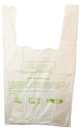 alfapac professionnel - Carton de 1 500 sacs-poubelle compostables à - 7L | 15 liasses de 100 sacs - Pour déchets organiques