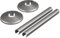 2 Set Radiator Pipe Covers and Collars, Stainless Steel Pipe Covers, Metal Sleeve Covers for Home and Office Heating Systems (20cm)