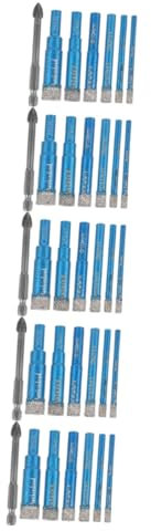 NUOBESTY 5 Set Punt Trapano per Piastrelle Ceramica con Cacciaviti Esagonali per Forature Precise e Veloci per Professionisti Te