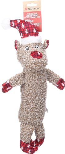 WEIHNACHTSSPIELZEUG Krola Rentier Langer KÖRPER BRAUN 19x12x45CM