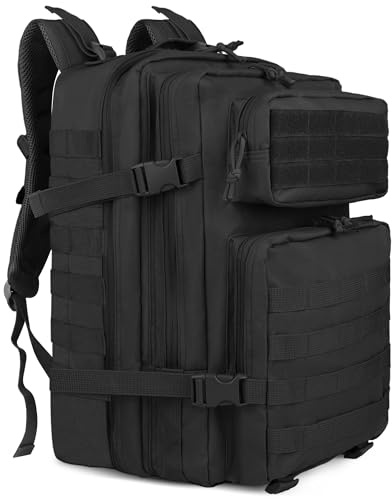 Zavothy, zaino tattico militare da 45 l per donne e uomini – grande zaino da 3 giorni con sistema Molle, 23 x 25 x 45 cm, Zainetto