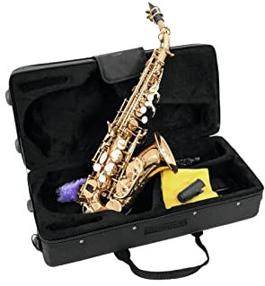 DIMAVERY SP-20 Bb Sopransaxophon, gold | Sopran-Saxophon, gebogen