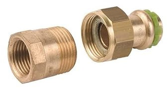 Rotguss - Pressfitting - Verschraubung 22 mm x 3/4 i/IG (Kontur V)