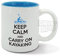 Keep Calm and Carry on Kayaking, Canoeing, Kayak, Water Sport, Funny Ceramic Mug, Cup