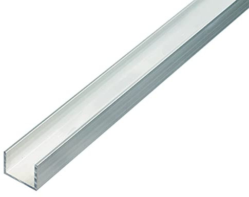 Alberts 492519 U-Profil | Aluminium, natur | 1000 x 15 x 10 mm