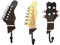 KUNGYO Dekorative Haken in Gitarrenform, zum Aufhängen von Kleidung, Mänteln, Handtüchern, Schlüsseln, Hüten, Metallharzhaken, Wandmontage, strapazierfähig, 3 Stück