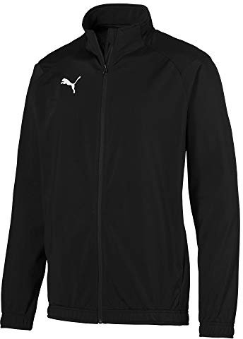 Puma Men's LIGA Sideline Poly Jacket Core Track Black White, Small