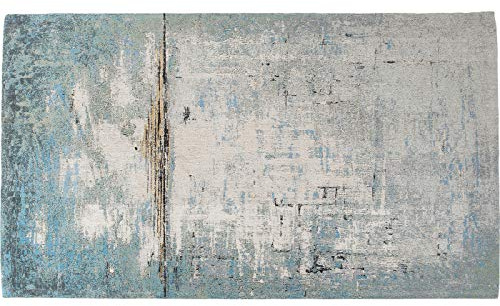 Kare Design Teppich Abstract Hellblau, großer Wohnzimmerteppich, gewebter Bodenteppich, Vorleger, Läufer, Hellblau-Grau (H/B/T) 1x170x240cm