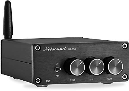 Nobsound, mini amplificatore da 200 W (100 W × 2) Bluetooth 4.2 TPA3116, amplificatore digitale HiFi Stereo Class D, con alimentazione
