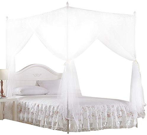 Wifehelper Luxus Princess DREI Seitenöffnungen Post Bett Vorhang Baldachin Netting Moskitonetz Bettwäsche (L)