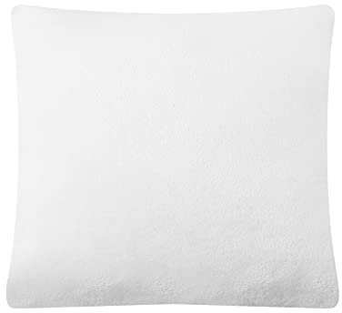 Mixibaby Kissenbezug Dekokissen Kissenhülle Kissen Bezug Sofakissen Plüsch Flanell 40X40, Farbe:Weiss