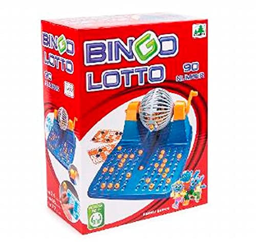 Acan Tradineur - Bingo Manual de 90 números con 24 cartones para 2 o más Jugadores, Juego de Mesa, lotería, Dimensiones 29 x 23 x 16 cm, Modelo Aleatorio
