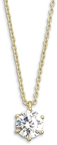XENOX® Krappe Halskette - Damen Halskette aus hochwertigem 925/- Sterlingsilber mit Zirkonia Stein