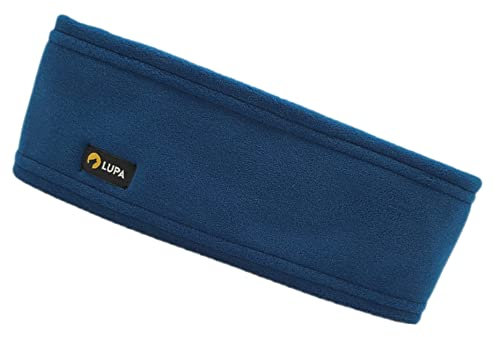 Lupa Handmade Unisex Triple-Layer Micro Fleece Headband - Headband Ear Warmer - Ear Warmers for Women & Men - Ears Cover (Sapphire)
