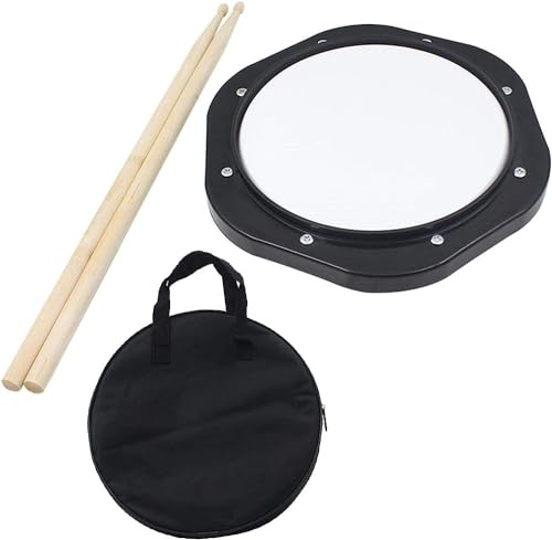 Almohadilla de Practica Caja Parche Sordo 10518H ROCKSTAR DE 8 con Parche Rebound Afinable, Funda y Baquetas. - Rockmusic
