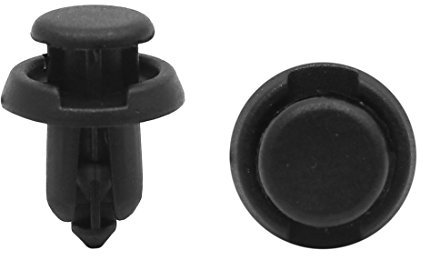 Ruilogod 100pcs 10mm Loch-Durchmesser aus schwarzem Kunststoff Auto Niete Fastener Auto Push-Clip