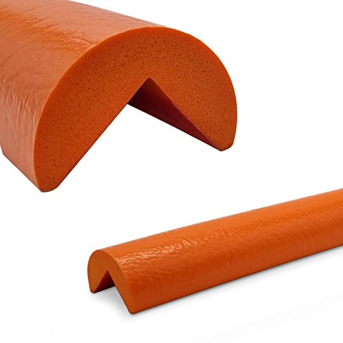 Betriebsausstattung24 Eckschutzprofil Typ A - Länge: 1,0 m - Material: hochflexiblem Polyurethan-Schaum - Selbstklebend - Farbe: orange - Kantenschutz